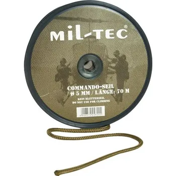 Čepice MIL-TEC šňůra COMMANDO ø 7 mm / 50 m COYOTE BROWN