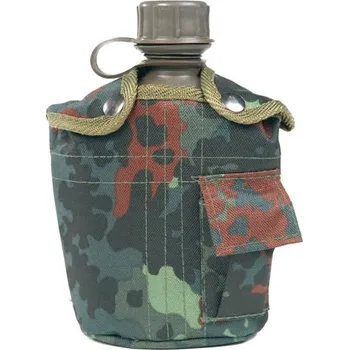 Kempingové nádobí MIL-TEC láhev polní US IMPORT 1l s obalem FLECKTARN