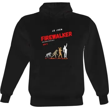 Pánská mikina Pánská mikina s kapucí s potiskem Já jsem FIREWALKER pánské