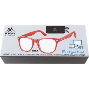 Brýle na čtení MONTANA EYEWEAR Brýle na počítač BLF BOX 67F RED +3,50