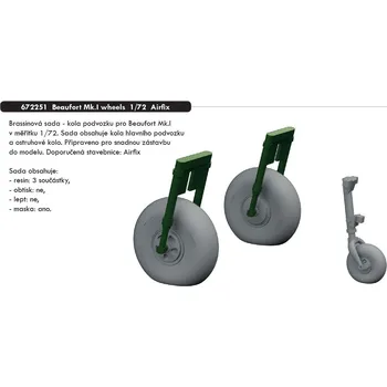 Plastikový model Eduard 1/72 Beaufort Mk.I wheels (AIRFIX)