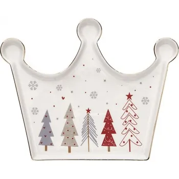 Tác ve tvaru královské koruny Fiocco di Neve BRANDANI (barva - bílá/červená/zlatá)