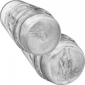 Doc Johnson - Main Squeeze Pop-Off Optix Pussy & Ass - transparetní masturbátor