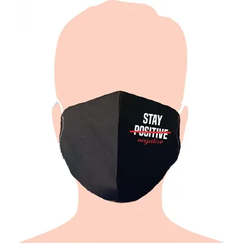 rouška Ochranná rouška - Stay Negative, Barva látky černá