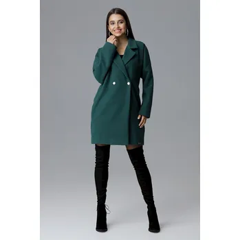 Dámský kabát Dámský kabát / plášť M625 - Figl tmavě zelená 40/42