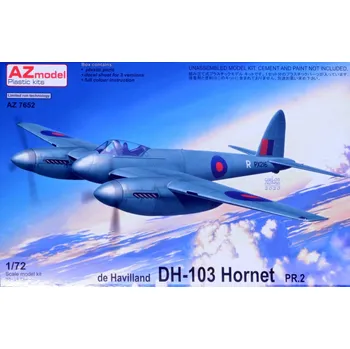 Plastikový model AZ model 1/72 DH-103 Hornet PR.2 (3x camo)