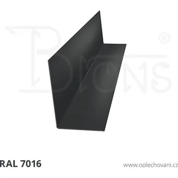 Střešní lemovaní Roh vnitřní rš 33 mm tmavě šedá