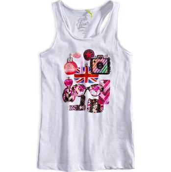 Dívčí tílko LEMON BERET TREVEL bílé Velikost: 176