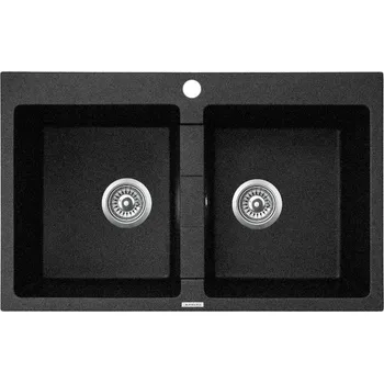 Granitový dřez Granitový dřez Pyramis SPARTA (78x50) 2B černá