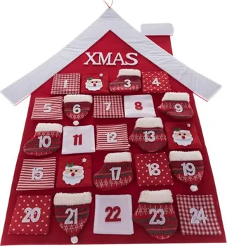 Vánoční dekorace Dakls Textilní adventní kalendář domeček