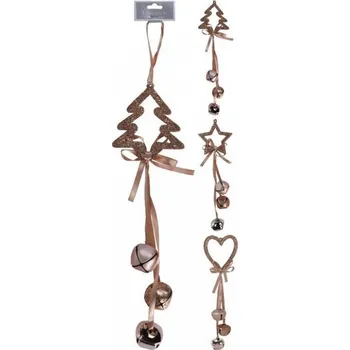 Bytová dekorace M.A.T. dekorace vánoční závěsná 29x9cm PP/kov ZLA mix dekorů