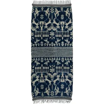 Přehoz na lůžko Ikat Sumba přehoz, tkaná textilie 258 x 112 cm II