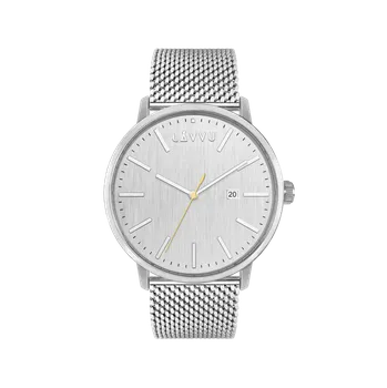 Hodinky Stříbrné pánské hodinky LAVVU COPENHAGEN MESH LWM0177 (Stříbrné pánské hodinky LAVVU COPENHAGEN MESH LWM0177)