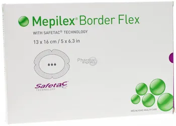 Krytí na ránu Mölnlycke Health Care Mepilex Border Flex ovál 13 x 16 cm 5 ks