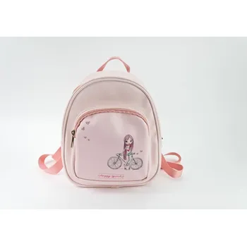 Dětský batoh Happy Spirit Batůžek 195 x 225 x 85 mm Dívka s kolem