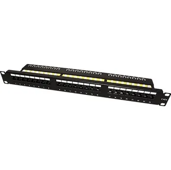 Patch panel Value Patchpanel 19'' kat. 6 UTP, 24 portů, černý