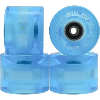 Sport Sulov Svítící kolečka na pennyboard Sulov 60x45 (85A) blue clear vč. ložisek - 4ks
