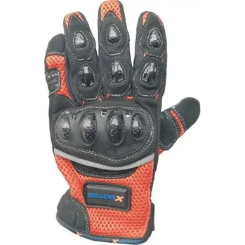 Helma na motorku Moto rukavice XMOTOS pro dospělé - černo/oranžové S