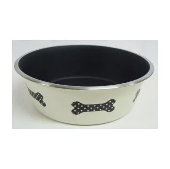 Miska pro psa Miska LAVOR kostičky ČERNÁ MAT 0,17l/11,5cm(300)