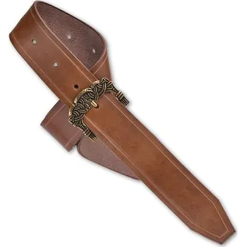 Karnevalový doplněk imago Kožený opasek Gokstad, barva hnědá