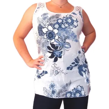 Dámská halenka Letní halenka bez rukávů Barva: Bílá, Velikost: Univerzální