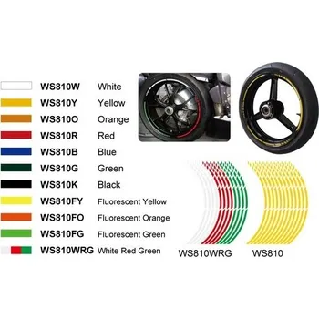 Polep vozidla Keiti Dělené reflexní pásky na ráfky Červená