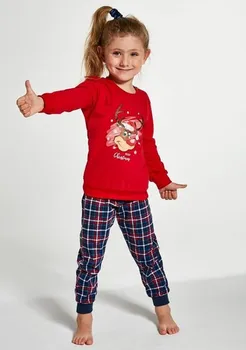 Dívčí pyžamo Cornette Young Reindeer 592/130 červené