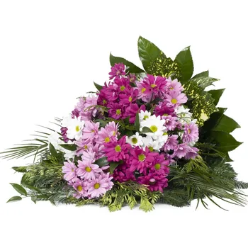 umělá květina Volně vázaná kytice barevné kopretinové chryzantémy růžové 12 květů (+768 Kč)