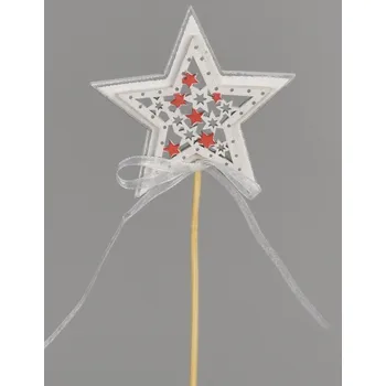 Vánoční dekorace Zápich hvězda s hvězdičkami