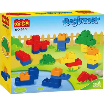 ostatní stavebnice Cogo 6808 Začátečník Kostky 45 dílků