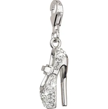 Přívěsek Stříbrný přívěsek s krystaly bílá bota 34816.1