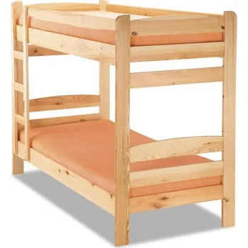 Postel Krajča Dětská patrová postel Radka 90 x 220 cm Povrchová úprava dřeva: Bezbarvý lak PUR, Druh dřeva: Jasan