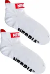 Nebbia Kotníkové ponožky "SMASH IT" 102 White - 39-42