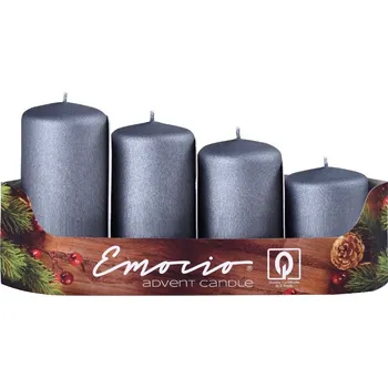 Emocio Svíčka adventní schody 4 ks / 40 mm - exclusive mat. grafit