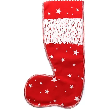 Vánoční dekorace Vánoční bota - textilní střívko