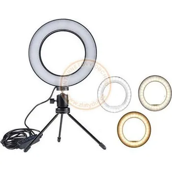 Fotoateliérová technika 6" kruhové ring light LED světlo na líčení, instagram videa, focení