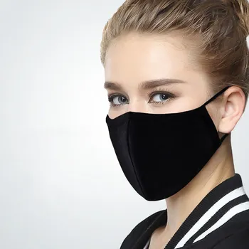 Čepice Dvouvrstvá rouška černá - Hurt černá L/XL