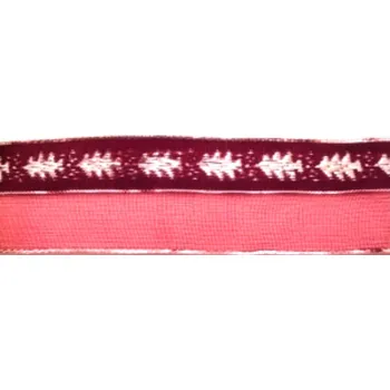 Stuha a.s. Plátnová stuha vínová s monofilem a lurexem, šíře 40 mm