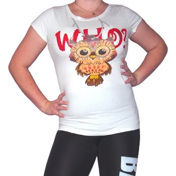 Dámské tričko Dámské tričko se sovou Barva: Bílá, Velikost: S/M