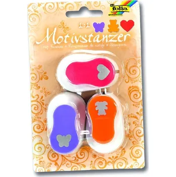 Děrovačka Sada 3ks Děrovačka s motivem Folia - 1,6cm, Motýl