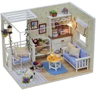 DIY KX6993 Dřevěný domeček pro panenky Retro
