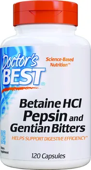Přírodní produkt Doctor's Best Betaine HCL Pepsin & Gentian Bitters