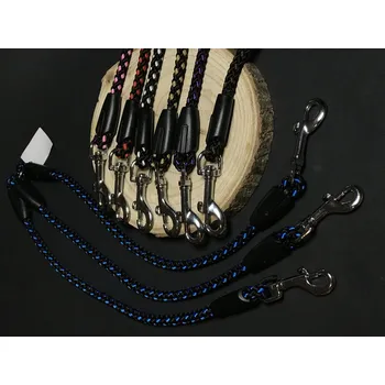 Vodítko pro psa Palkar vodítko roztrojka pro psy 40 cm x 8 mm černo-modrá