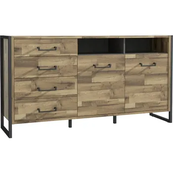 Komoda Komoda Hud 170cm Beton/Dub Štípaný