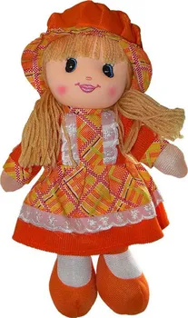 Panenka Hm Studio Textilní panenka 30 cm oranžové šaty