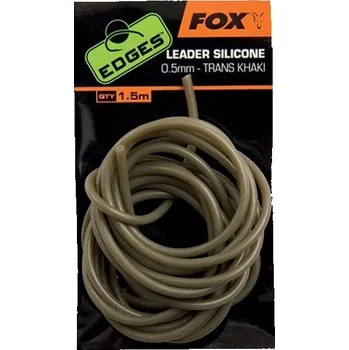 Fox International Fox Hadička Edges Leader Silicone 0,5 mm Trans Khaki x 1.5 m