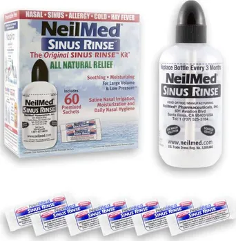 Nosní sprej Neilmed Sinus Rinse Izotonická láhev 240 ml + 60 sáčků