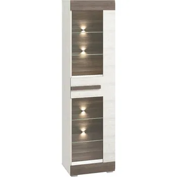 Vinotéka Vitrína Blanco 55 cm, borovice sněžná / new grey