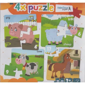 Puzzle 4x puzzle Pig, sheep, cow, horse