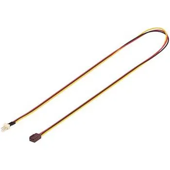 Kabel Prodlužovací kabel pro ventilátor počítače, 3pinový konektor samec / samice, délka 60cm
